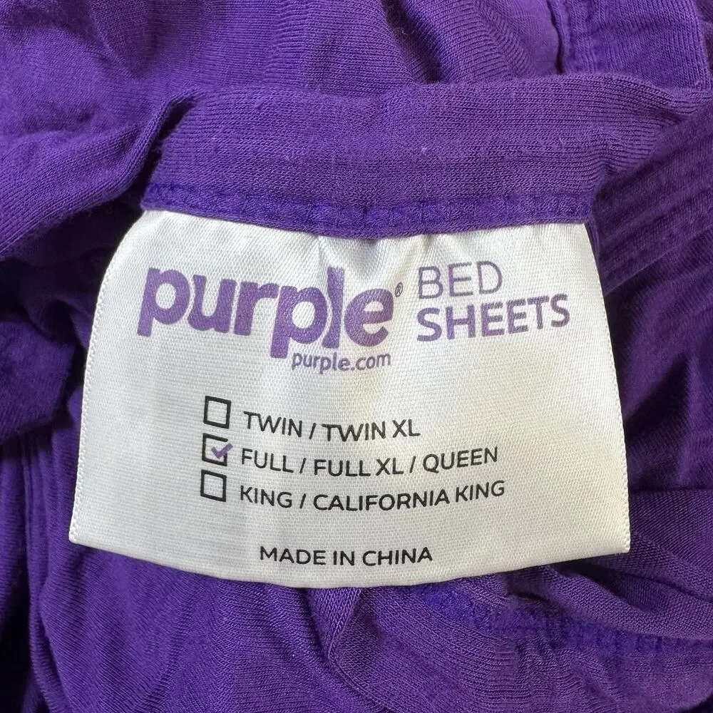 Purple Label Brand Bed Sheets Full Queen Flat Sheet Bamboo Spandex